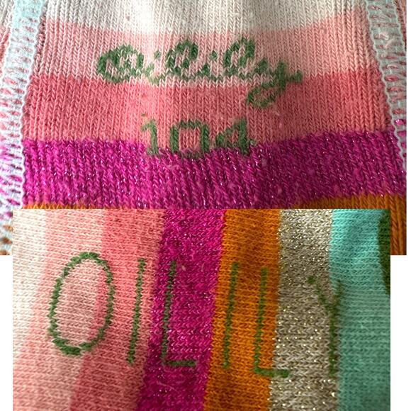 Oilily Organic Cotton Sweatshirt Dress and Striped Tights Size 104 (4T) Blue - Picture 16 of 16